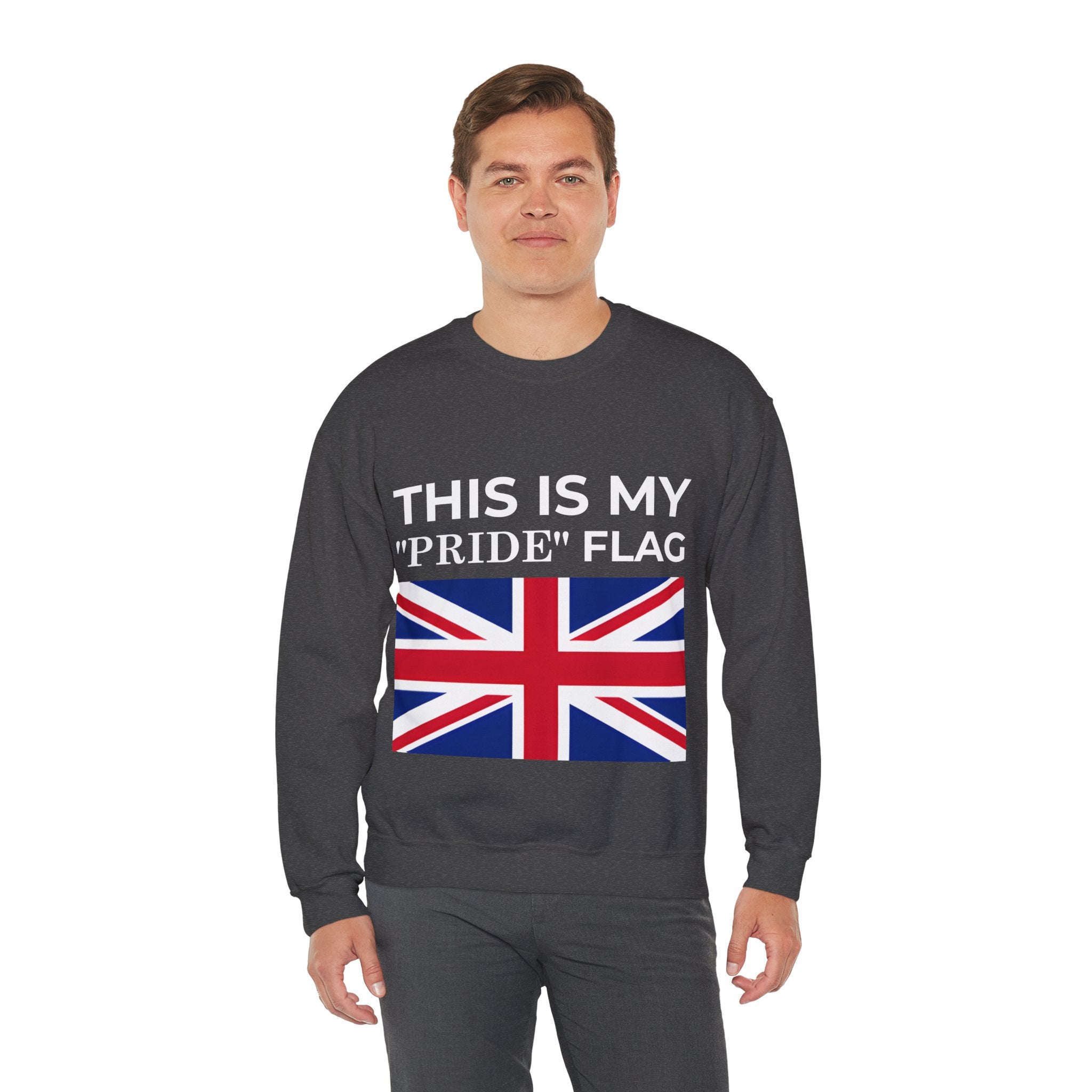 British Pride Flag Crewneck Sweatshirt, Unisex Sweatshirt, Pride Merchandise, Casual Wear - Mega Movement