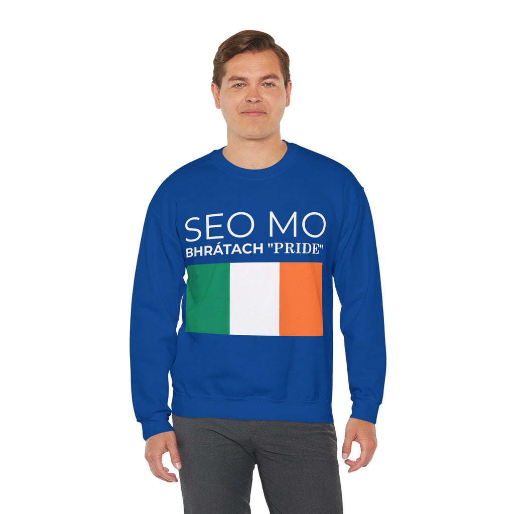 Irish Pride Crewneck Sweatshirt - Irish Flag, Unisex Graphic Pullover, St. Patrick's Day Gift, Comfortable Streetwear - Mega Movement
