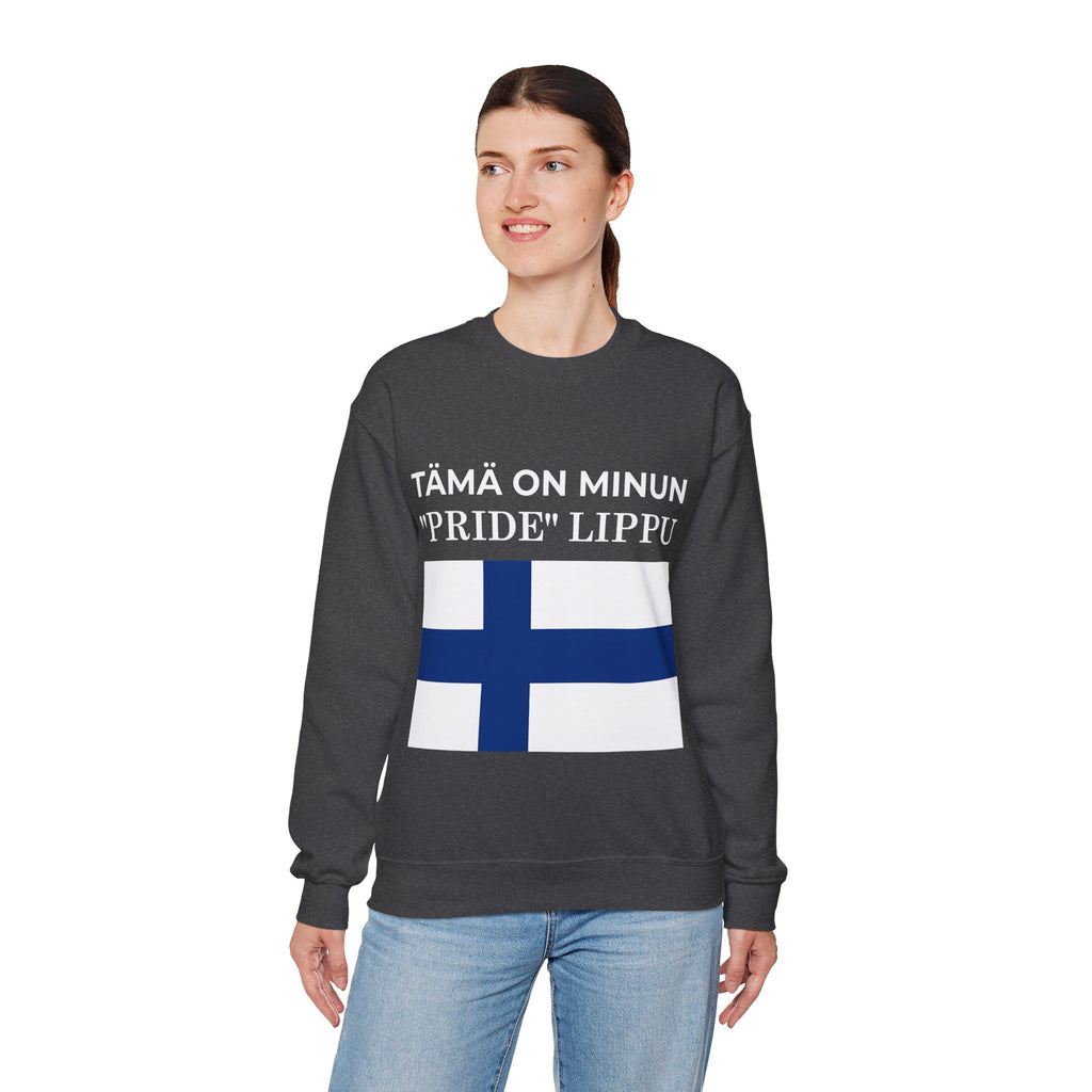 Finnish Pride Crewneck Sweatshirt, Unisex Sweatshirt, Pride Clothing, Comfortable Fashion - Mega Movement