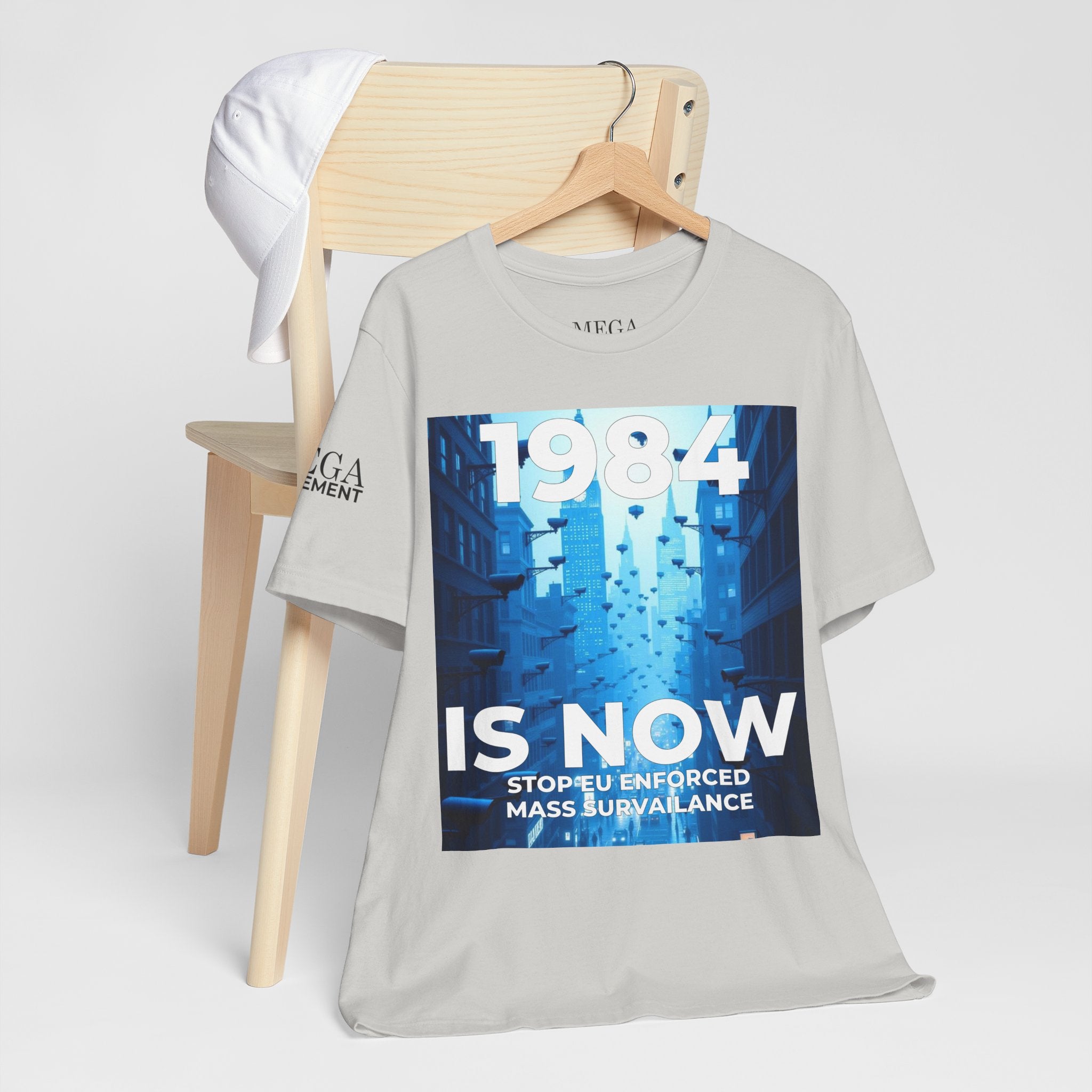 1984 Is Now Unisex Tee, Dystopian Theme Shirt, Statement Tee, Gift for Activists, Casual Everyday Wear, Comfortable Cotton T-Shirt - Mega Movement