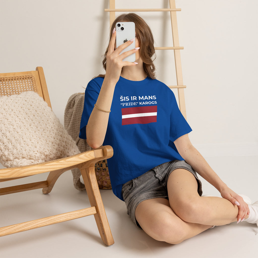 Latvian Pride Flag T‑Shirt ( Small Print ) — "Šis ir mans 'Pride' karogs" Tee