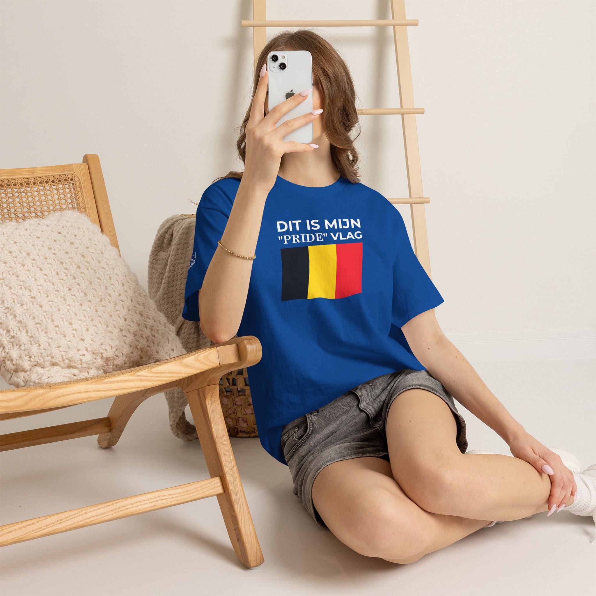 Belgian Pride Flag Unisex Tee ( Small Print )- Celebrate Patriotism, Casual Wear, Gift for Allies