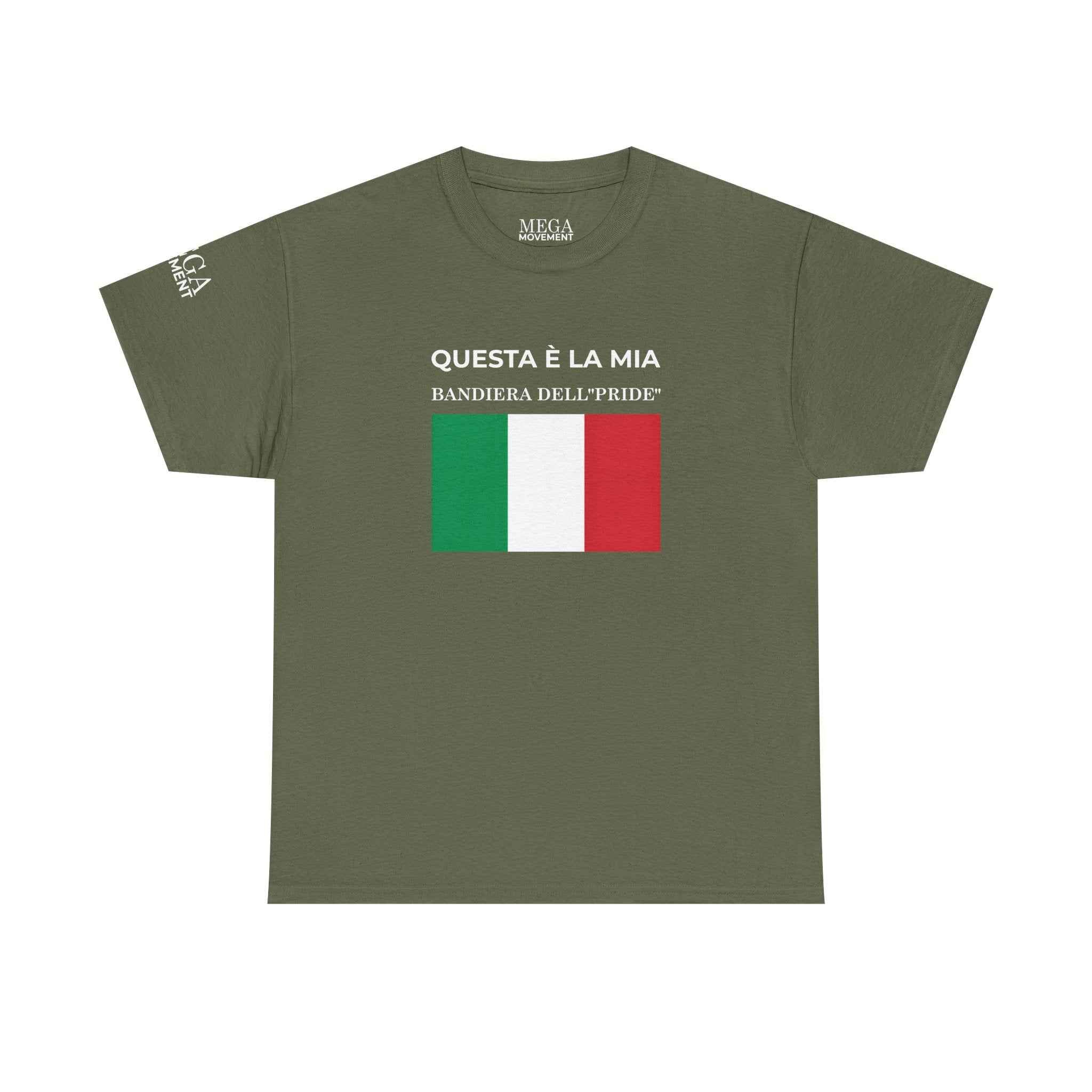 Italian Flag Tee ( Small Print ) — "Questa è la mia bandiera dell’Pride" Graphic T-Shirt