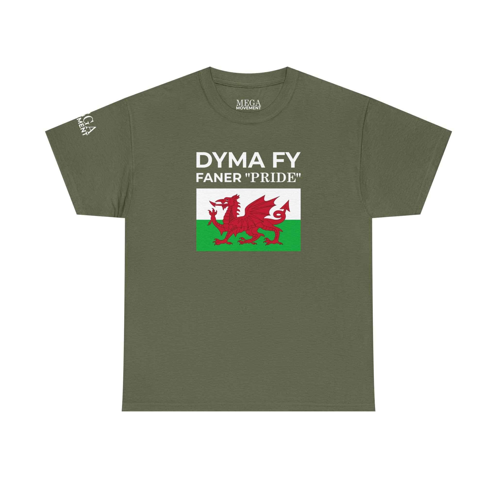 Welsh Pride T-Shirt ( Small Print ) — "Dyma Fy Faner 'Pride'" Welsh Flag Tee