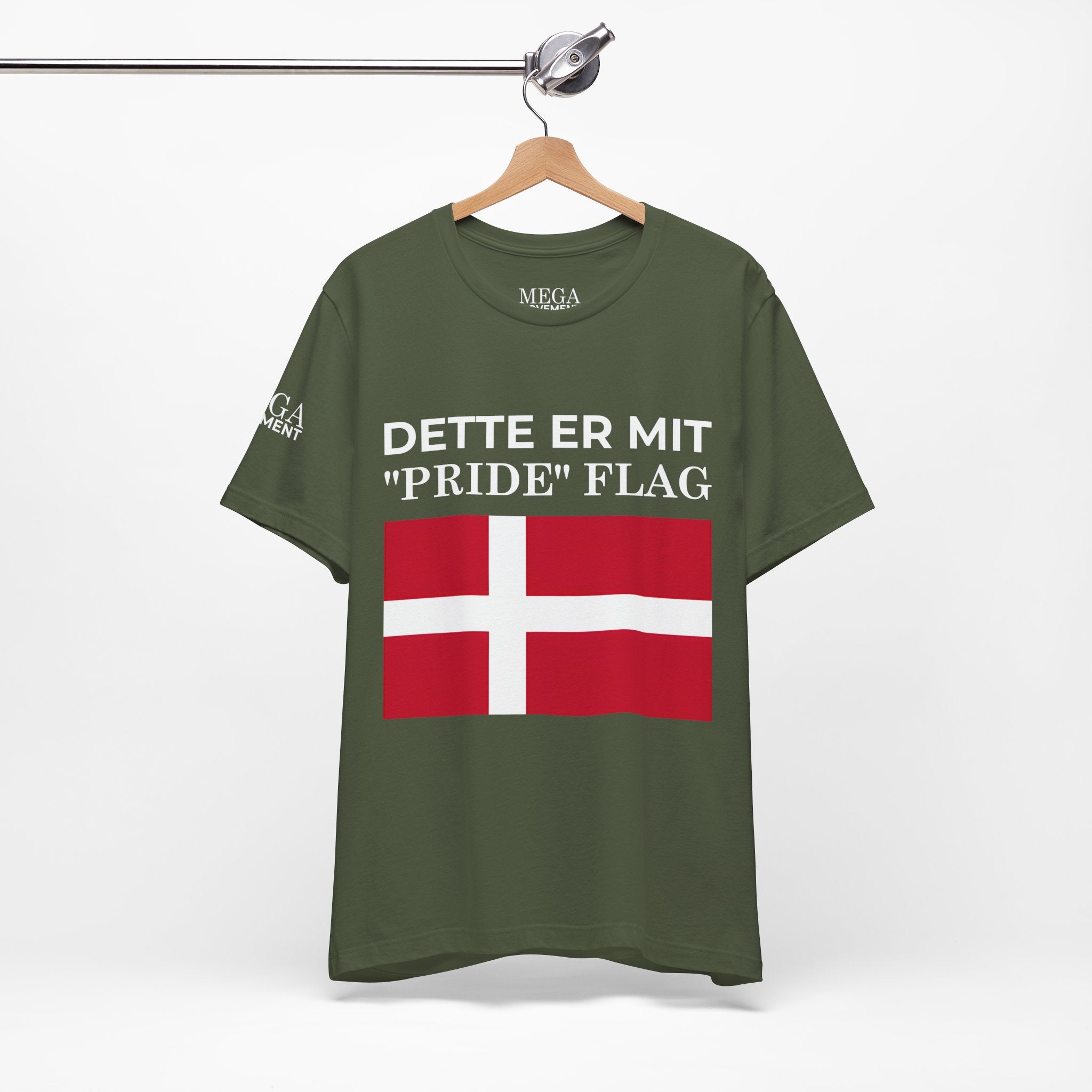 Denmark Pride Flag Unisex Tee - Celebrate Every Day, Patriotic Apparel, Gender Neutral Shirt, Casual Wear, Gift for Pride Month - Mega Movement