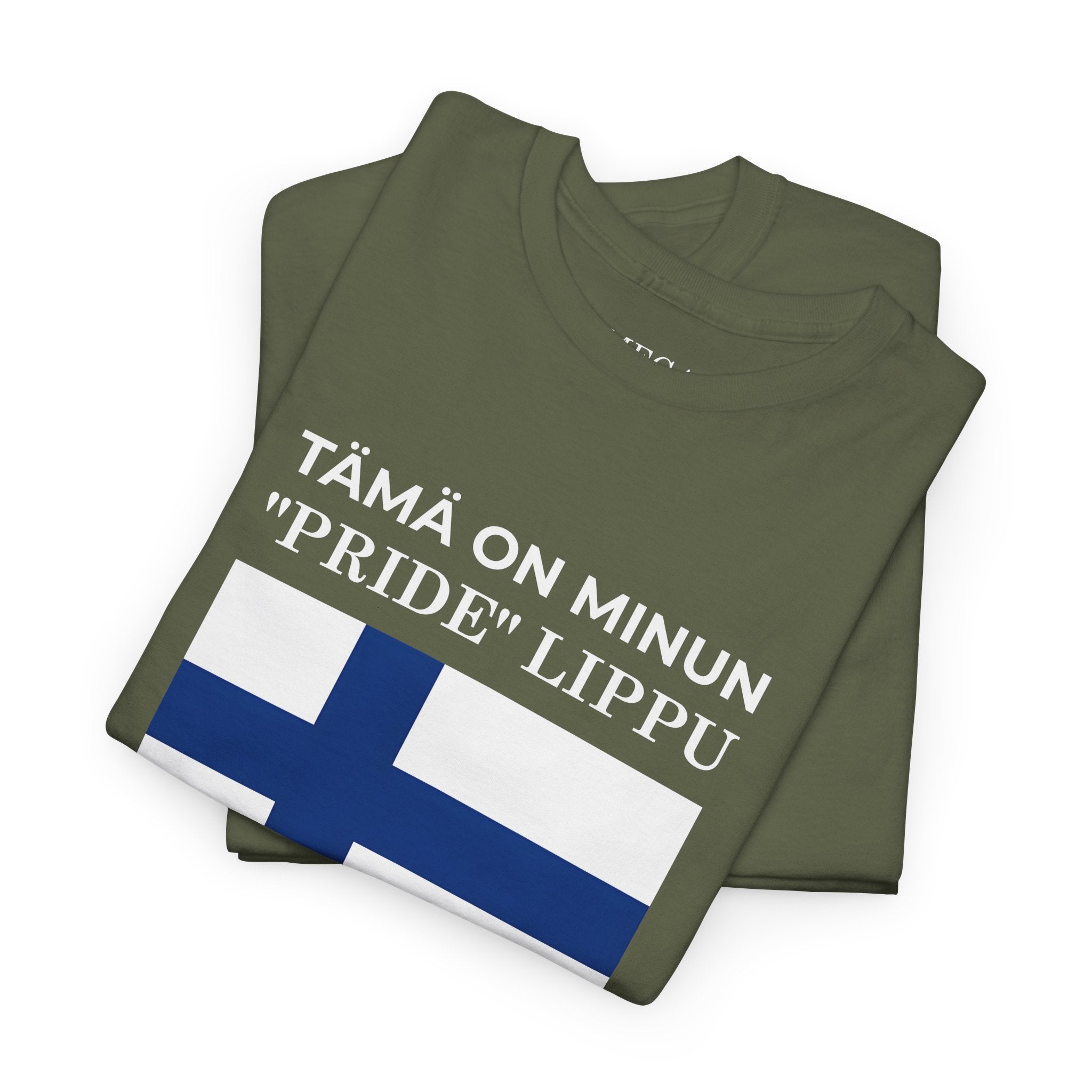 Finnish Flag T‑Shirt ( Small Print ) — “Tämä on minun 'pride' lippu” Patriotic Tee