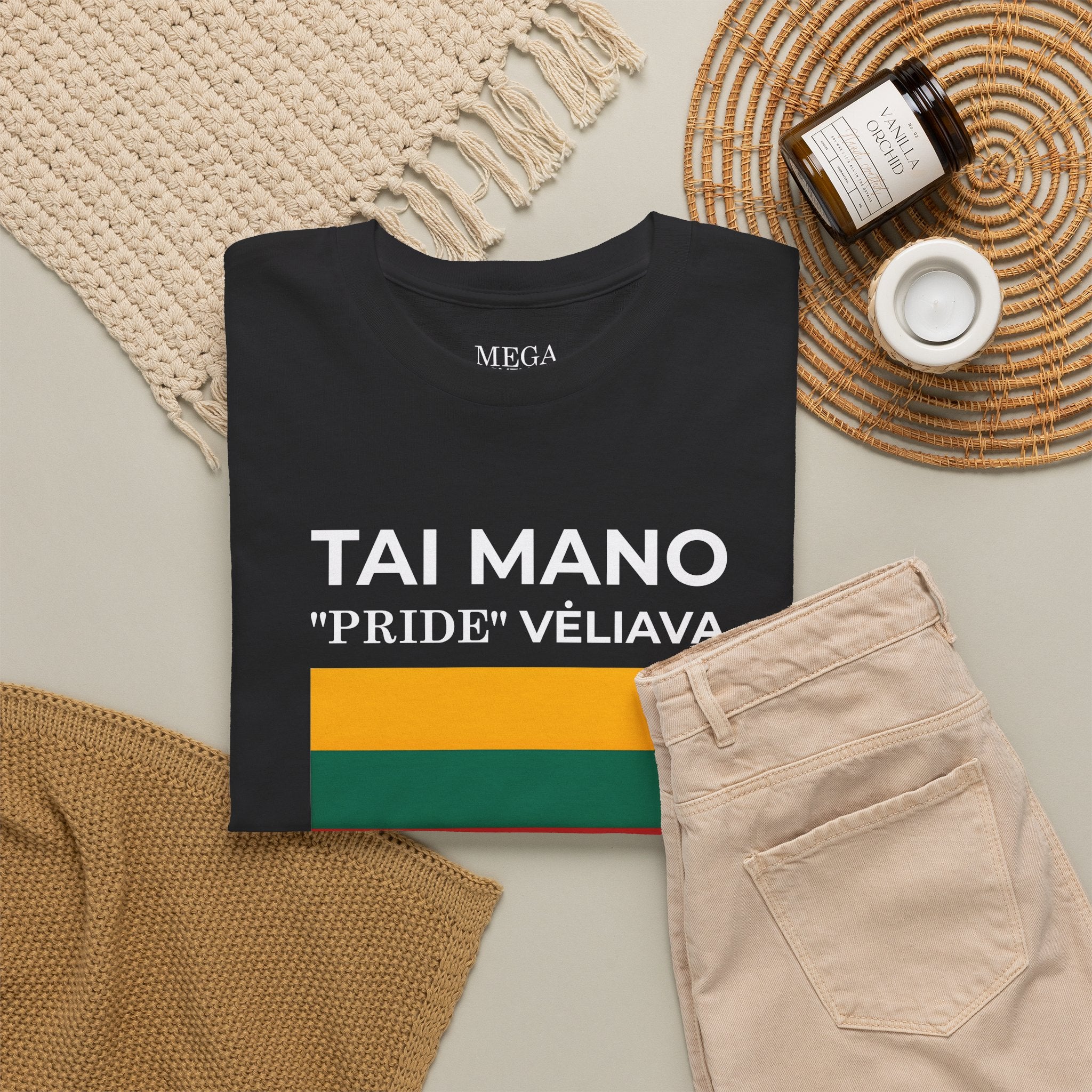 Tai Mano Pride Tee ( Small Print ) — Lithuanian Flag Graphic T-Shirt
