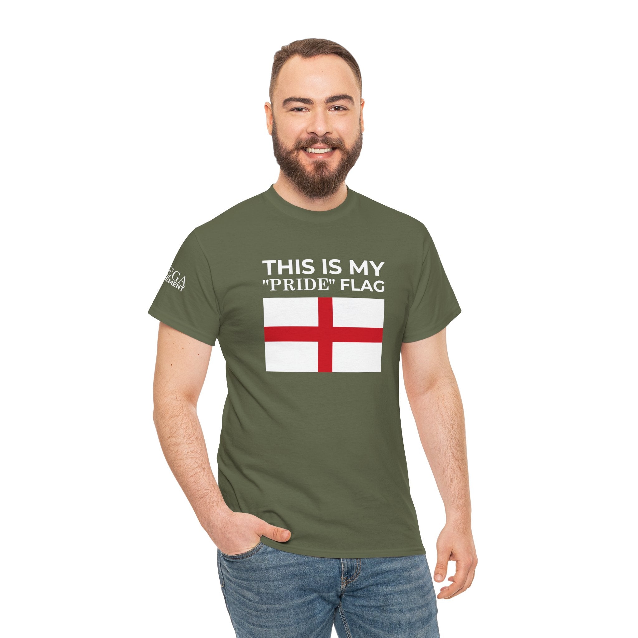 England Flag T‑Shirt ( Small Print ) — "This Is My 'Pride' Flag" Patriotic Tee