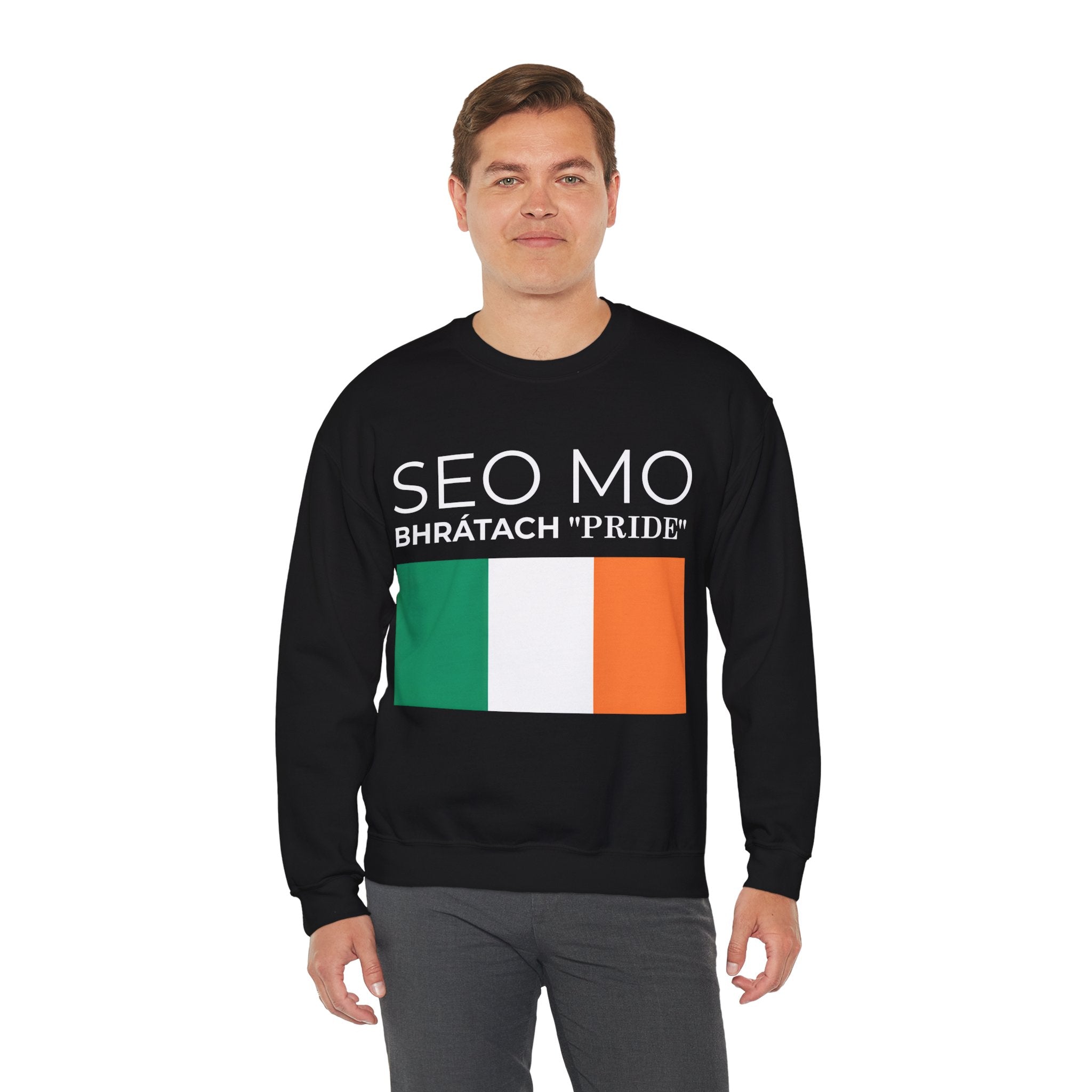 Irish Pride Crewneck Sweatshirt - Irish Flag, Unisex Graphic Pullover, St. Patrick's Day Gift, Comfortable Streetwear - Mega Movement