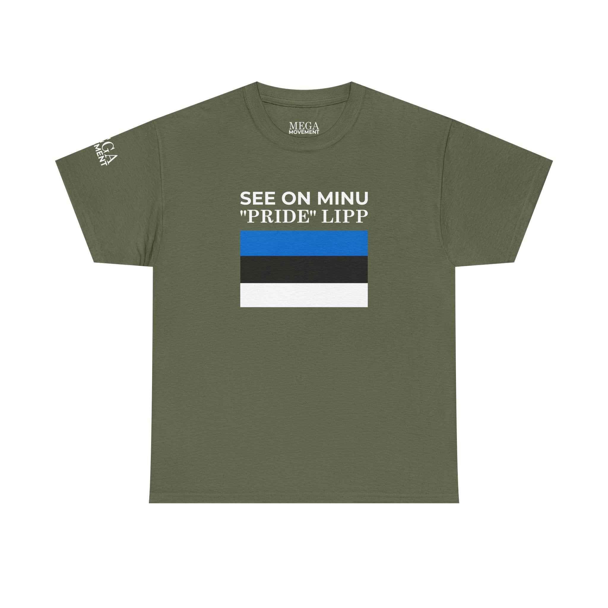 See On Minu 'Pride' Lipp T‑Shirt ( Small Print ) — Blue White Stripe Pride Tee