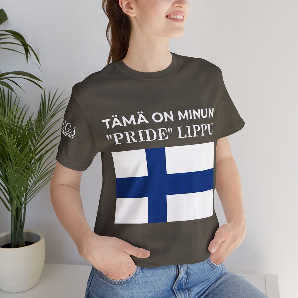 Finland Pride Flag Tee, Unisex Jersey T-Shirt for Patriot Pride, Finnish Pride Apparel, Comfortable Casual Wear, Statement Clothing - Mega Movement