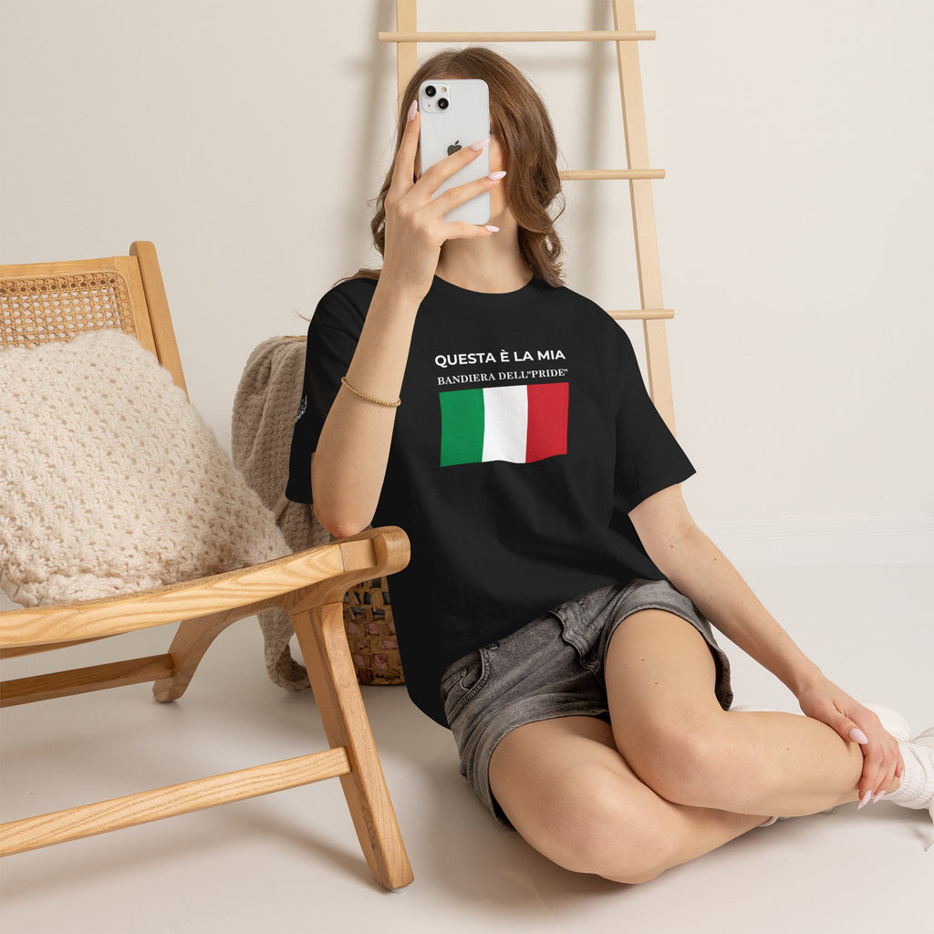 Italian Flag Tee ( Small Print ) — "Questa è la mia bandiera dell’Pride" Graphic T-Shirt