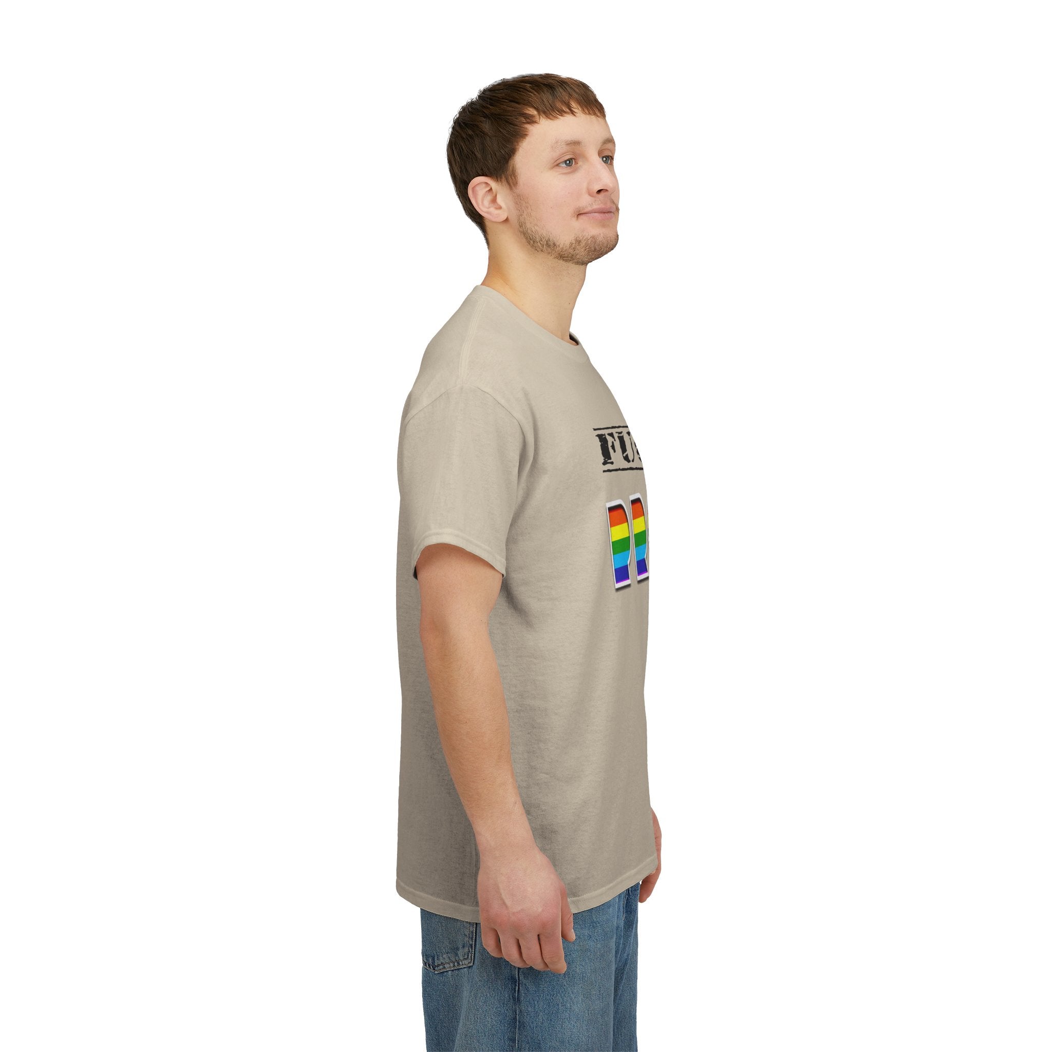 F*ck Your Pronounce Statement Tee, Unisex Heavy Cotton Tee, Advocacy Apparel, Anti Rainbow Pride T-Shirt - Mega Movement