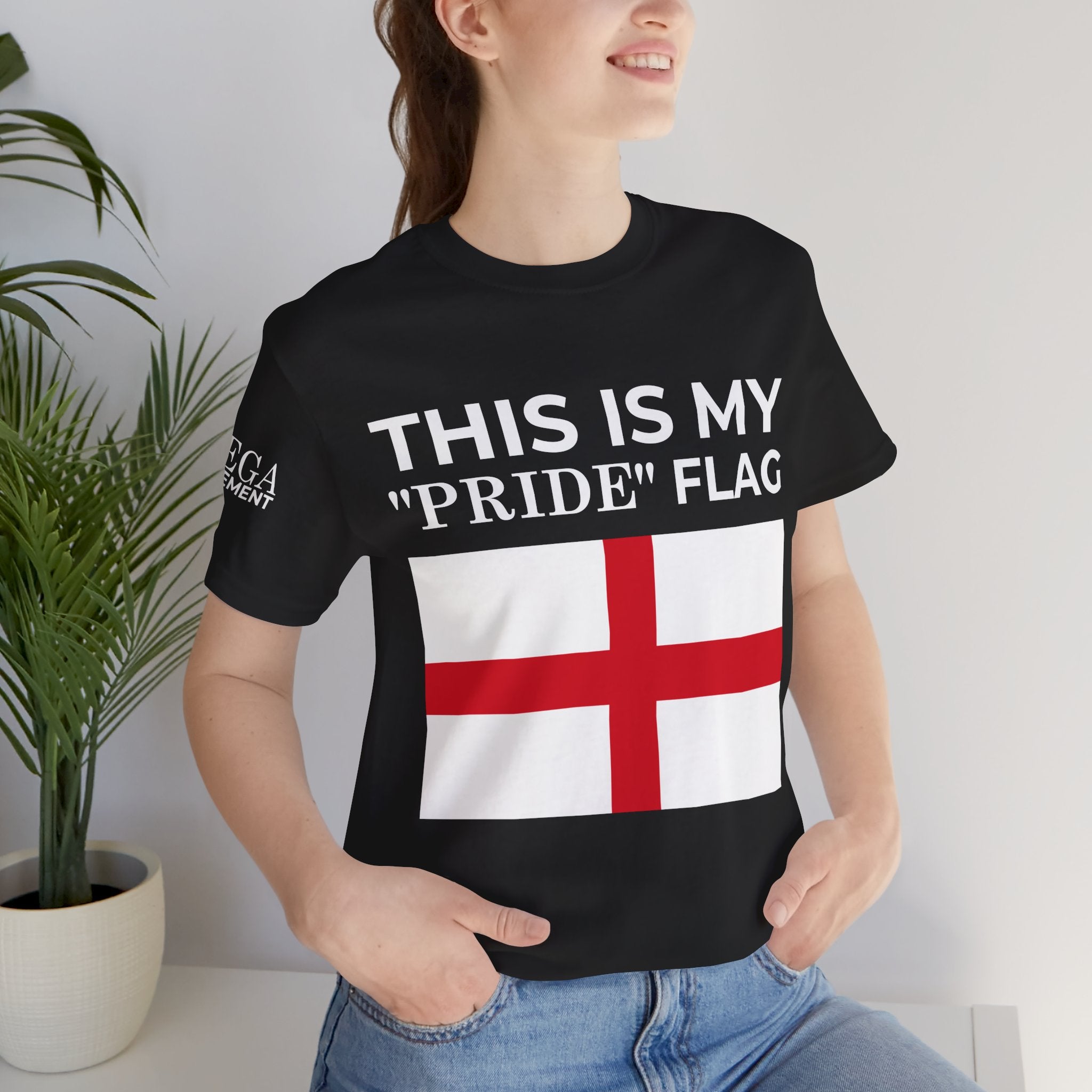 English Pride Flag T-Shirt, Unisex Tee for Festivals, Casual Wear, Birthday Gift, Holiday Shirt - Mega Movement