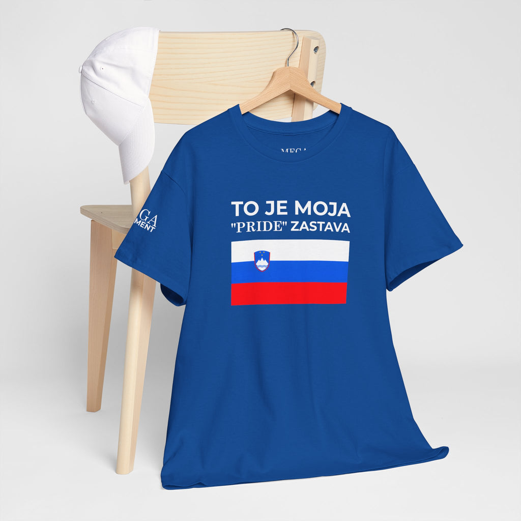 Slovenia Flag Tee ( Small Print ) — "To Je Moja Pride Zastava" Patriotic T-Shirt