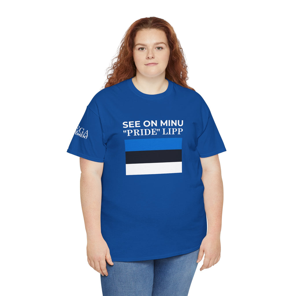See On Minu 'Pride' Lipp T‑Shirt ( Small Print ) — Blue White Stripe Pride Tee