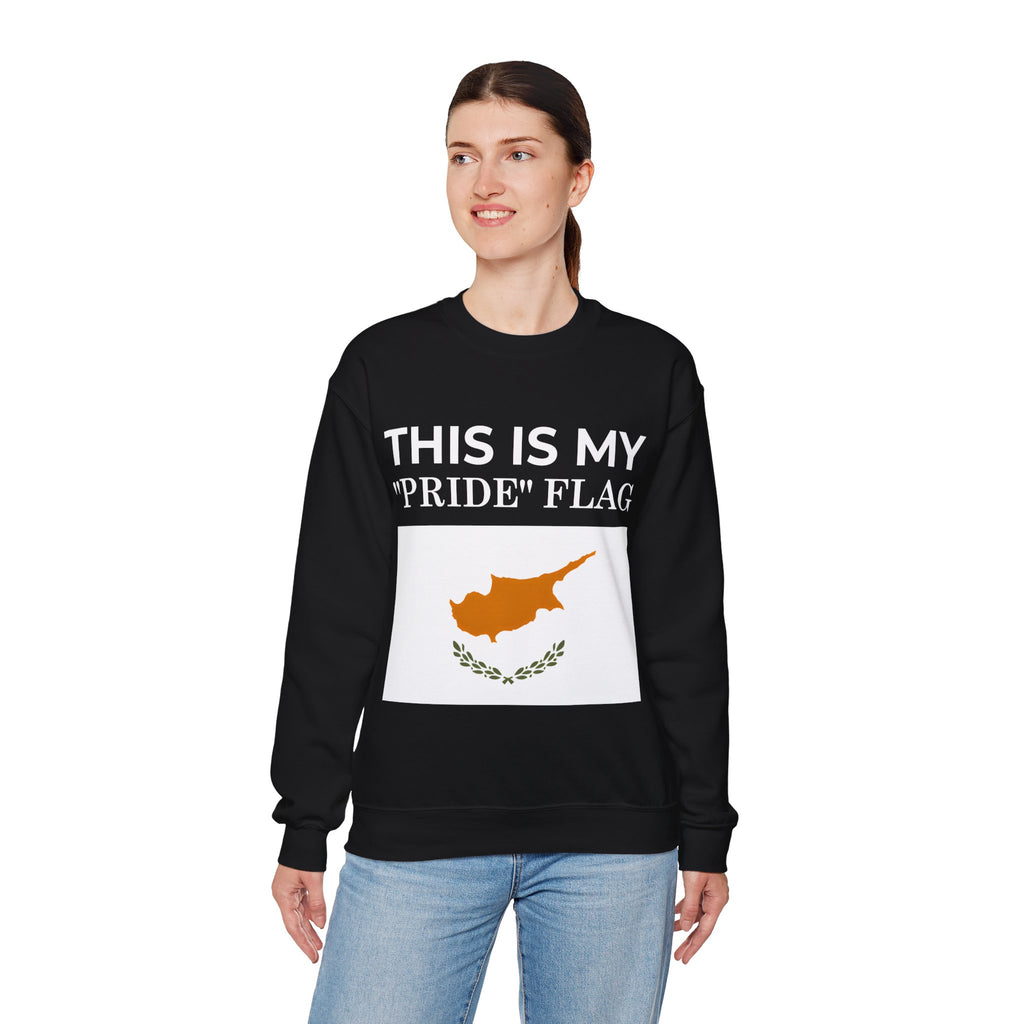 Cyprus Pride Flag Crewneck Sweatshirt | Unisex Sweatshirt | Comfortable Pride Wear | Celebration Merchandise - Mega Movement