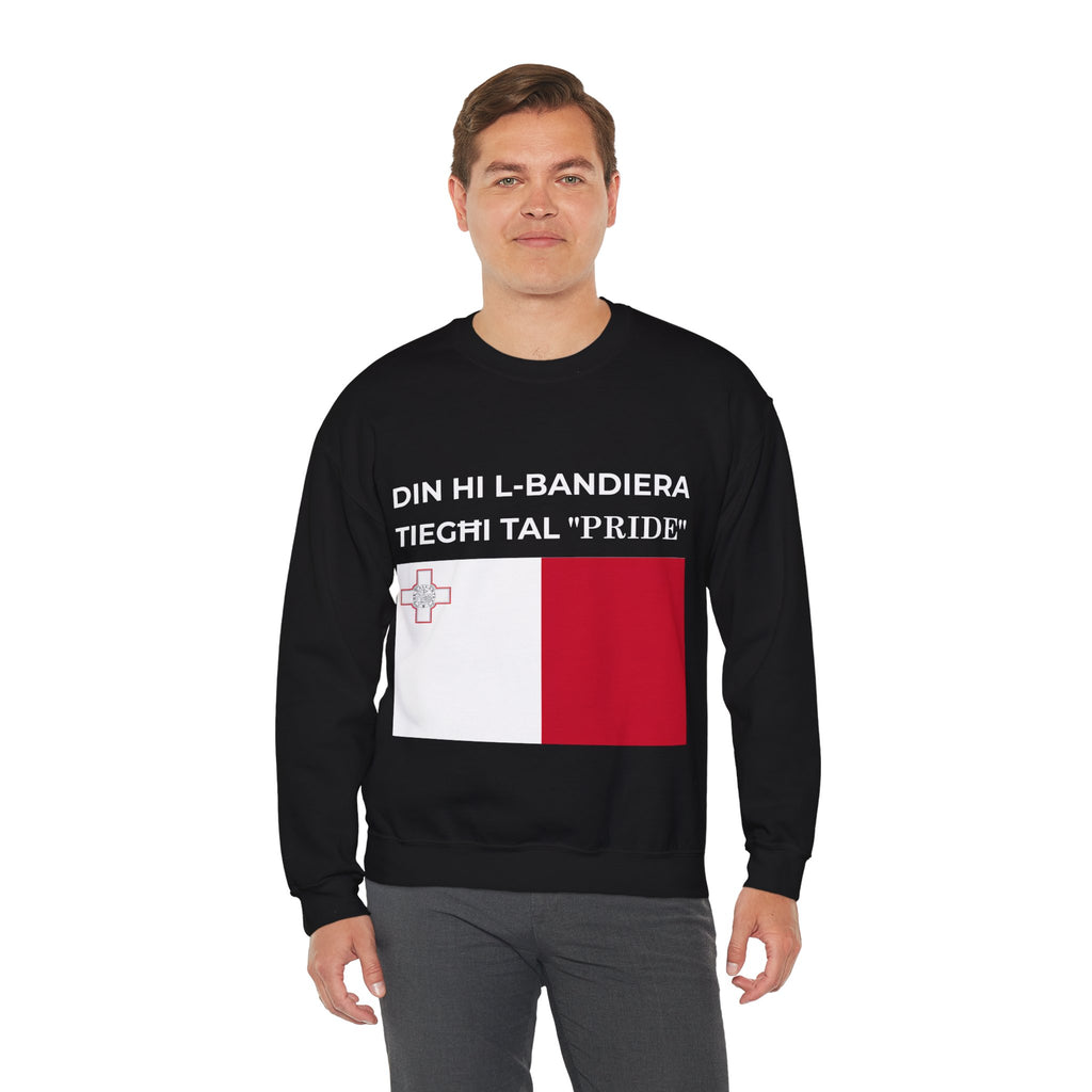 Malta Pride Flag Crewneck Sweatshirt, Unisex Apparel, Festival Clothing, Comfort Wear - Mega Movement