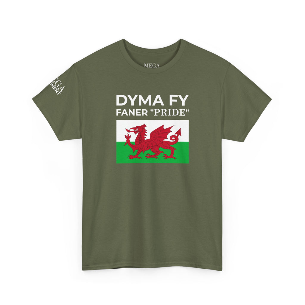 Welsh Pride T-Shirt ( Small Print ) — "Dyma Fy Faner 'Pride'" Welsh Flag Tee