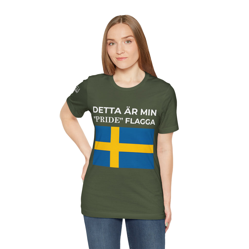 Swedish Flag Unisex Jersey Tee, Casual T-Shirt, Gifts for Sweden Lovers, Summer Style, Travel Apparel, National Day Wear - Mega Movement