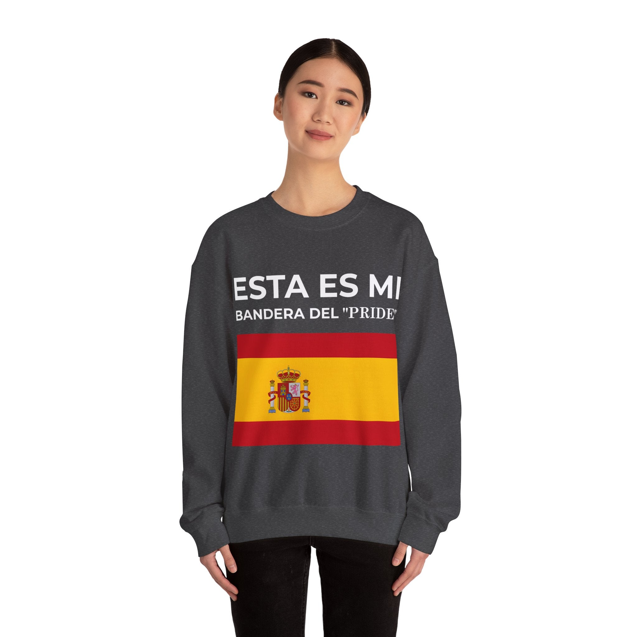 Spanish Flag Crewneck Sweatshirt, Cozy Unisex Sweatshirt, Spain Pride Apparel, Gift for Travelers, Casual Streetwear - Mega Movement