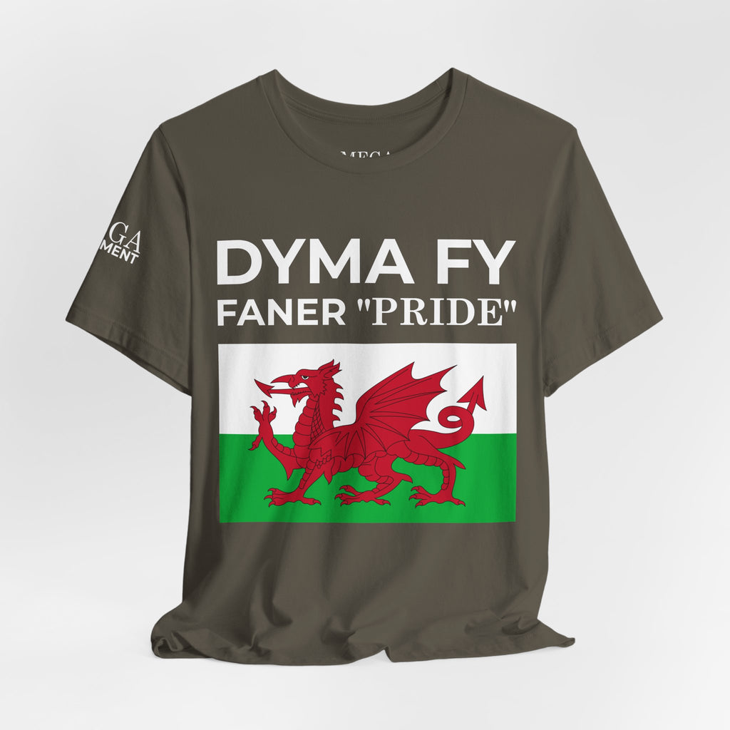 Welsh Pride Unisex Tee, Comfortable Graphic T-shirt, Casual Wear, Gift for Dragon Lovers, Birthday Present, St. David's Day Top - Mega Movement