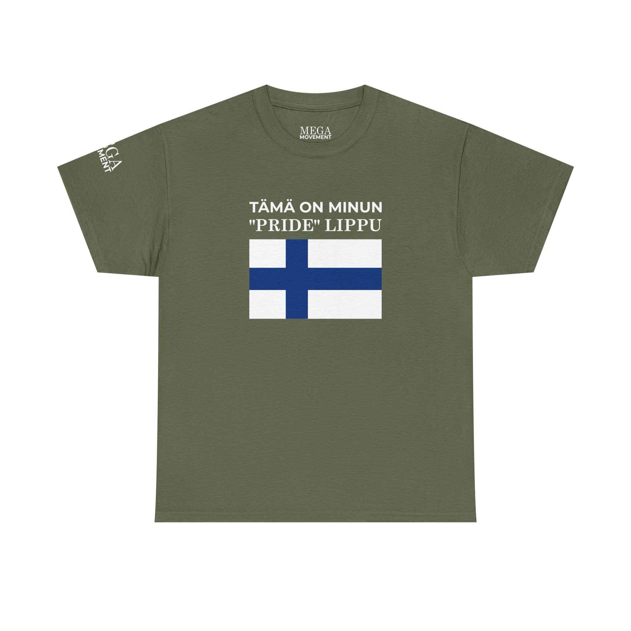 Finnish Flag T‑Shirt ( Small Print ) — “Tämä on minun 'pride' lippu” Patriotic Tee