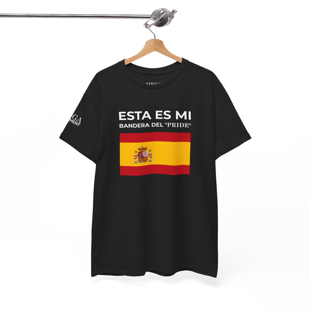 Spain Flag Graphic Tee ( Small Print ) — "Esta Es Mi Bandera del 'Pride'" Spanish Pride T-Shirt