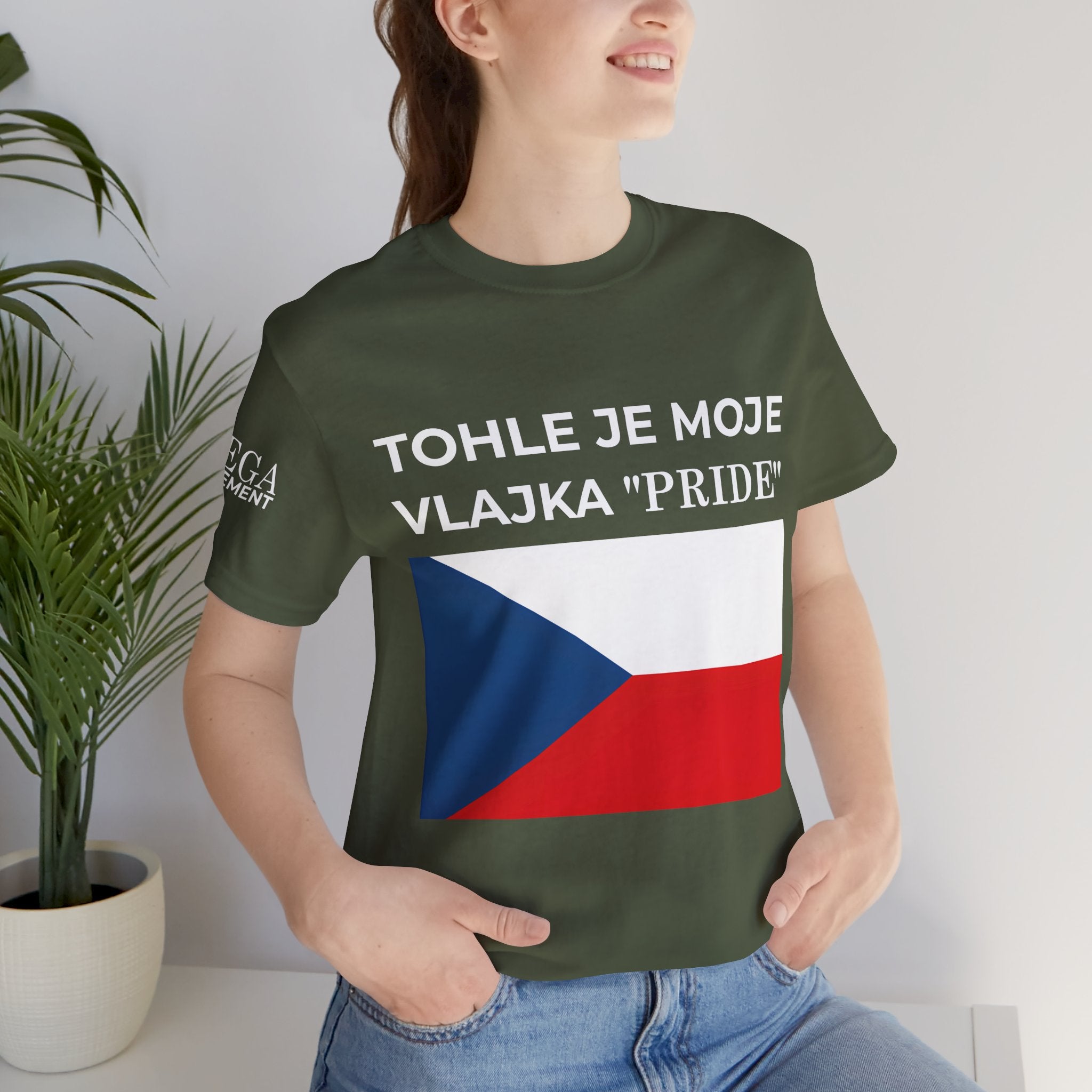 Czech Flag Unisex Jersey Tee, Casual Style, Travel Enthusiast Gift, National Pride Shirt, Summer Wardrobe Essential - Mega Movement