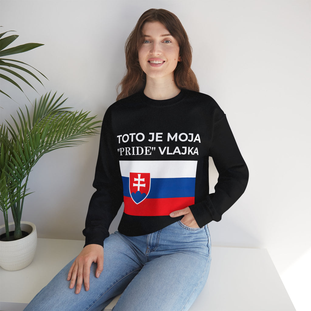 Slovakia Pride Flag Crewneck Sweatshirt, Unisex Sweatshirt, Comfortable Casual Wear - Mega Movement