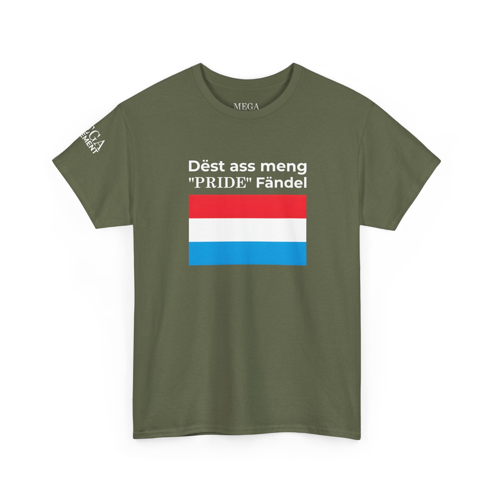 Luxembourg Flag Tee ( Small Print ) — "Dëst ass meng 'PRIDE' Fändel" Graphic T-Shirt