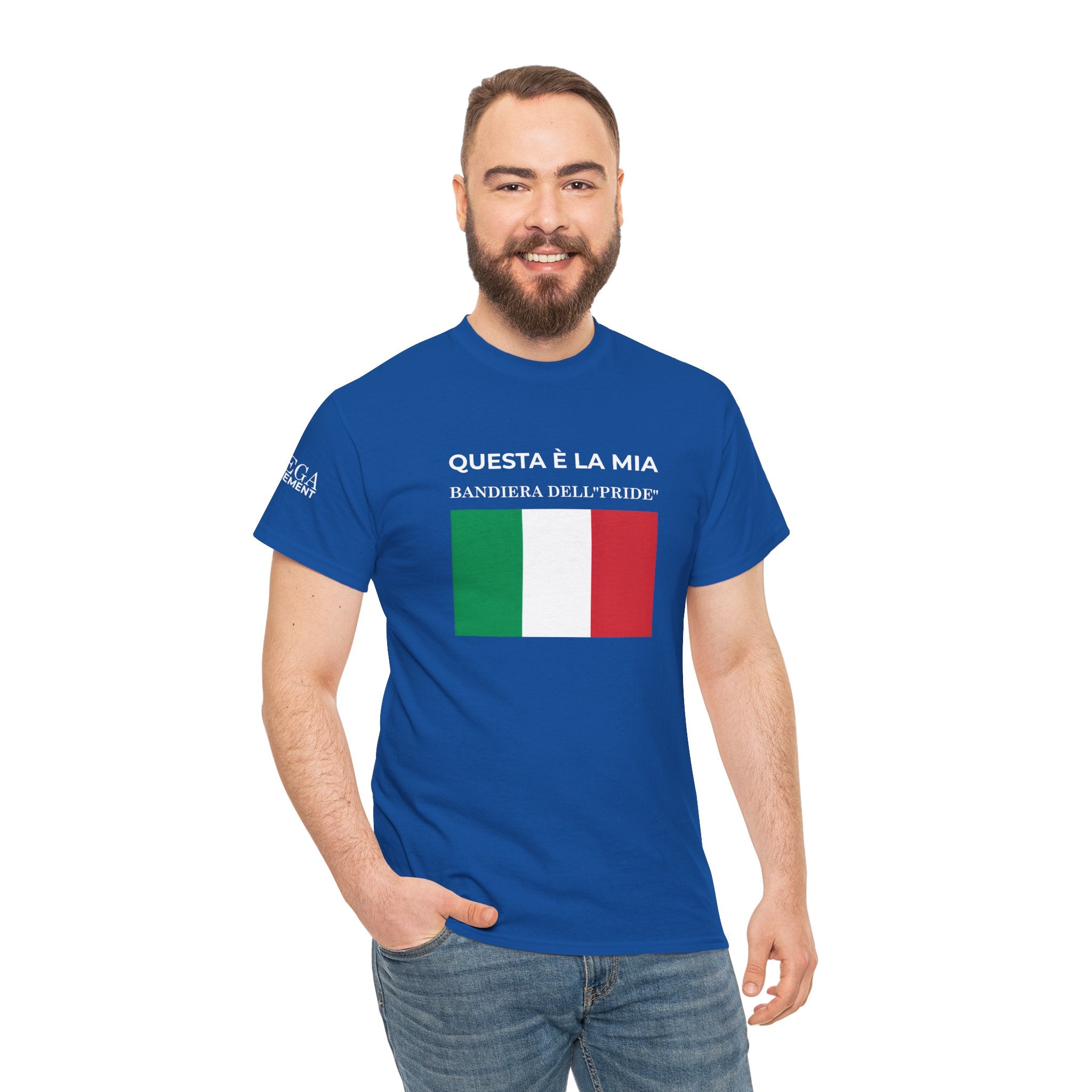 Italian Flag Tee ( Small Print ) — "Questa è la mia bandiera dell’Pride" Graphic T-Shirt