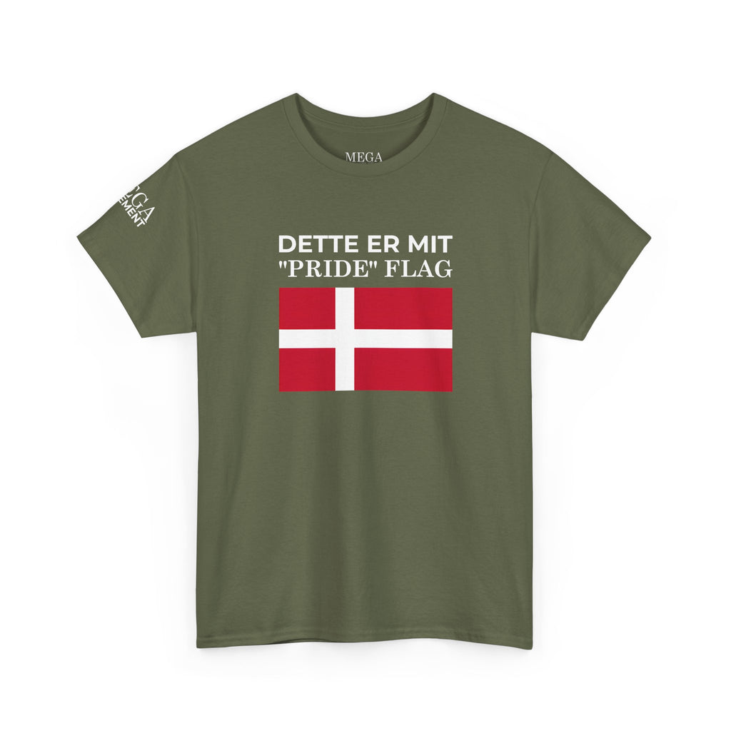 Danish Flag 'Dette er mit 2Pride2 Flag' T-Shirt ( Small Print )