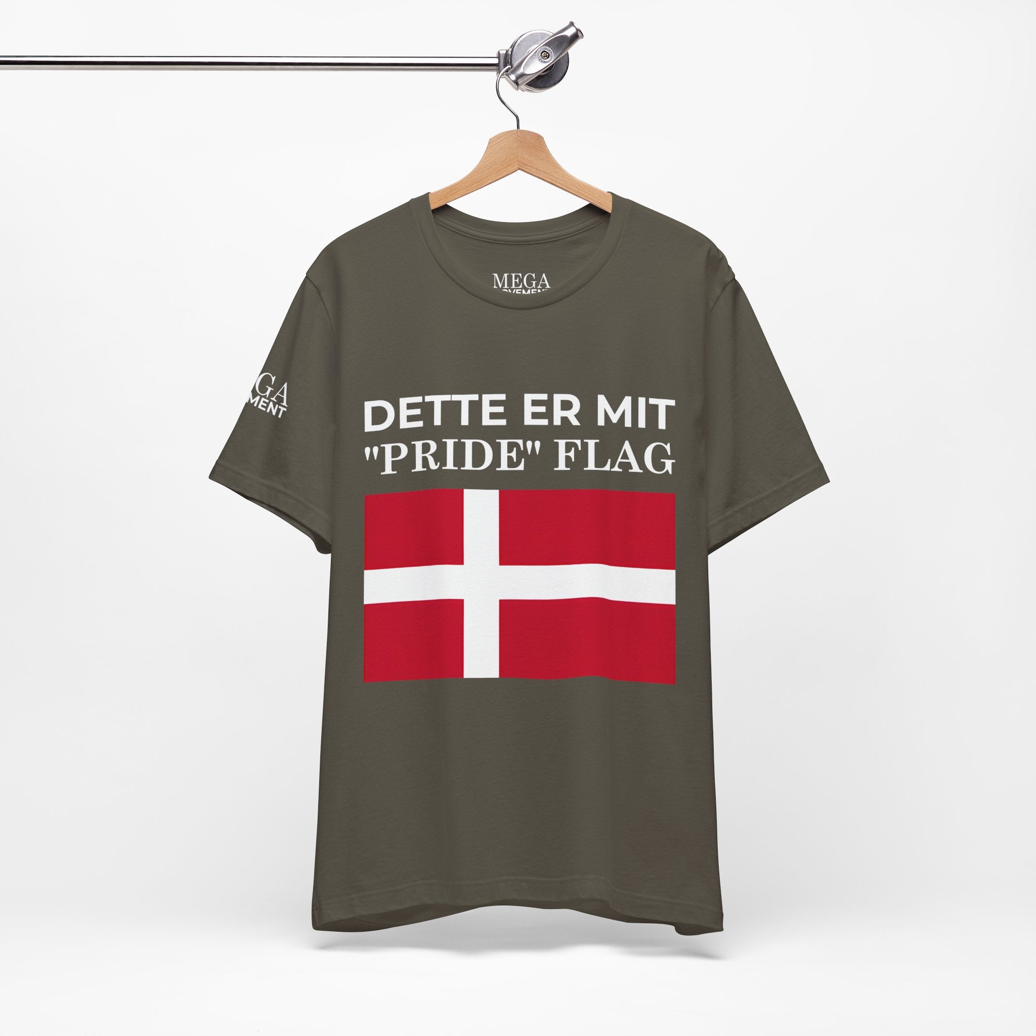 Denmark Pride Flag Unisex Tee - Celebrate Every Day, Patriotic Apparel, Gender Neutral Shirt, Casual Wear, Gift for Pride Month - Mega Movement