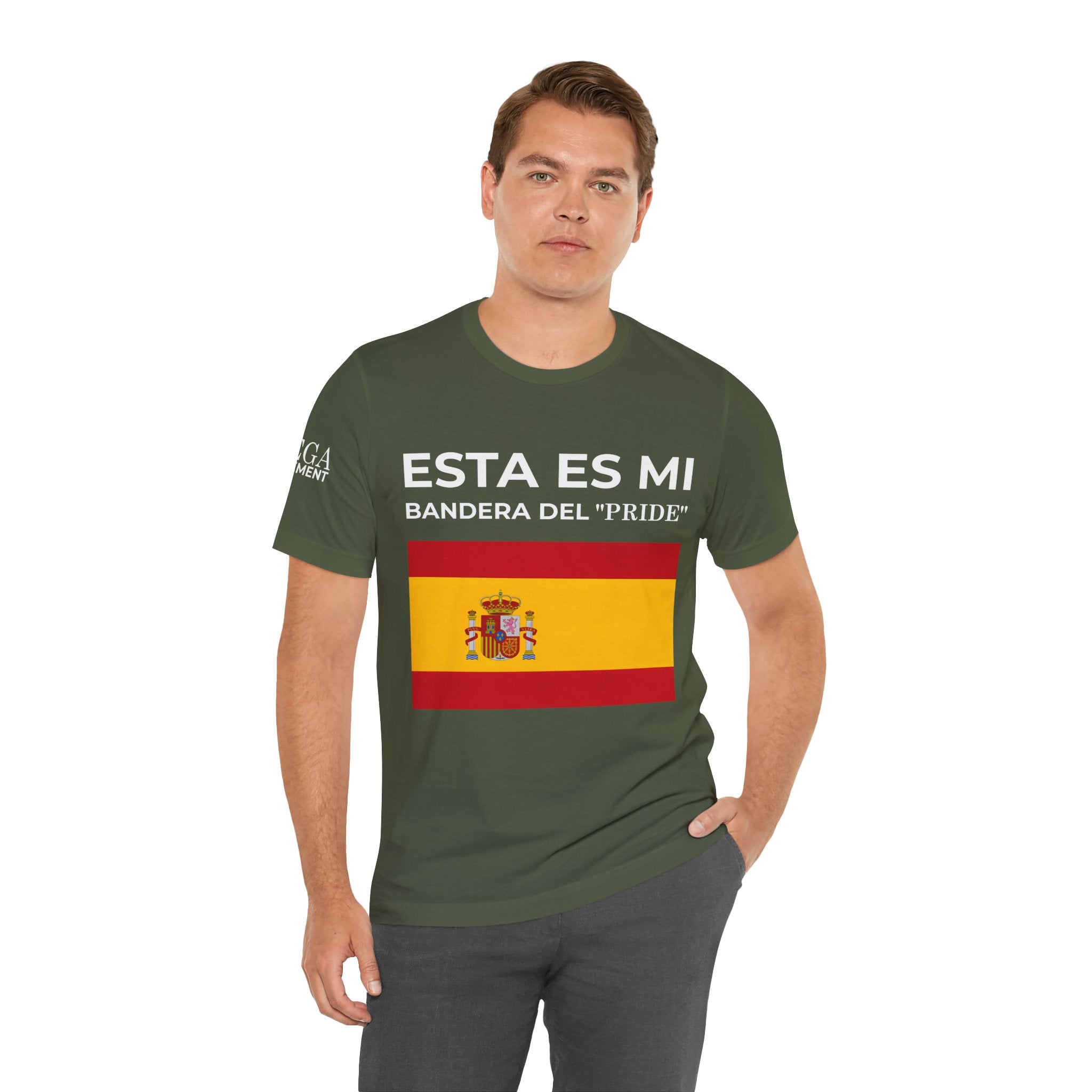 Spanish Pride Flag Tee, Unisex Short Sleeve Shirt, Festival Outfit, Celebration Wear, Casual Tee - Mega Movement