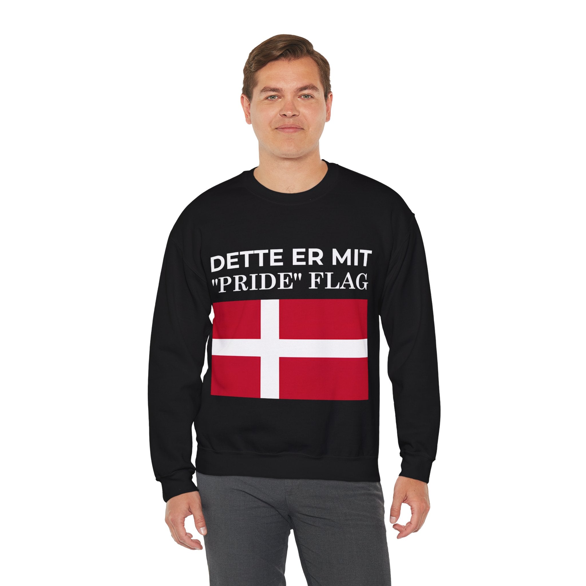 Denmark Pride Flag Crewneck Sweatshirt – Celebrate your heritage, Comfortable Streetwear, Unisex Gift - Mega Movement