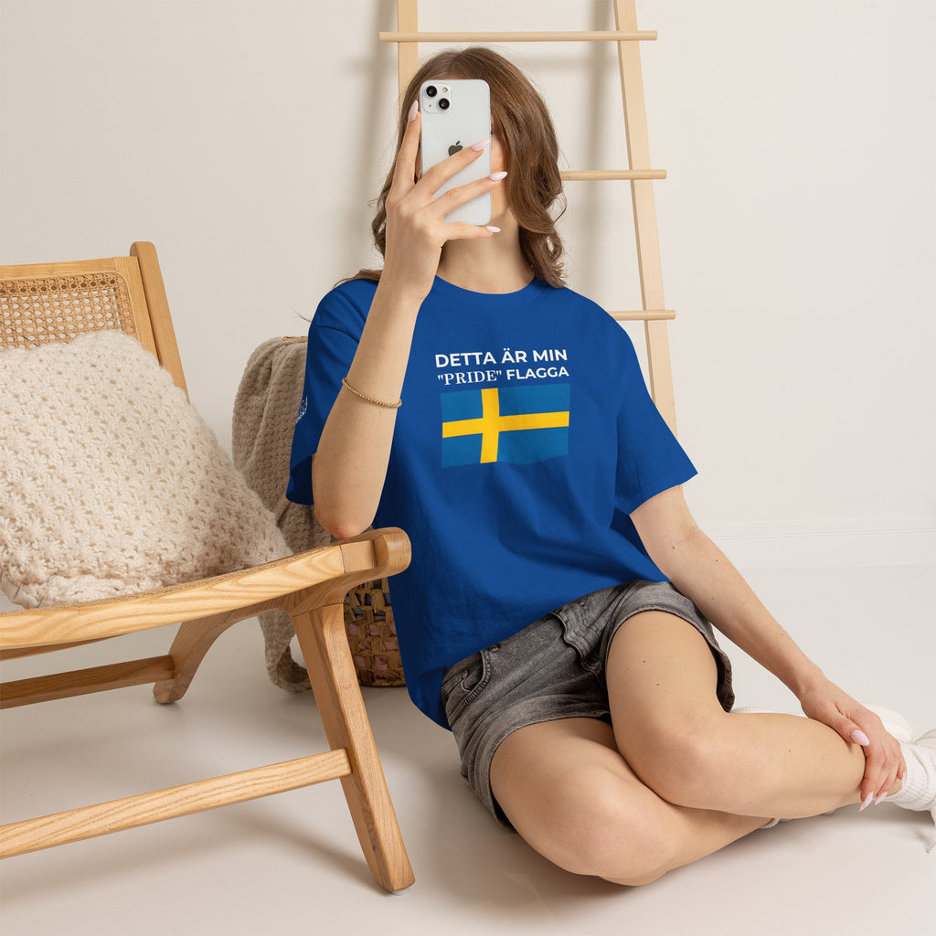 Sweden Pride T-Shirt ( Small Print ) — "Detta är min Pride-flagga" Tee