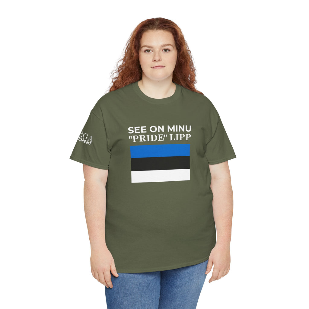 See On Minu 'Pride' Lipp T‑Shirt ( Small Print ) — Blue White Stripe Pride Tee