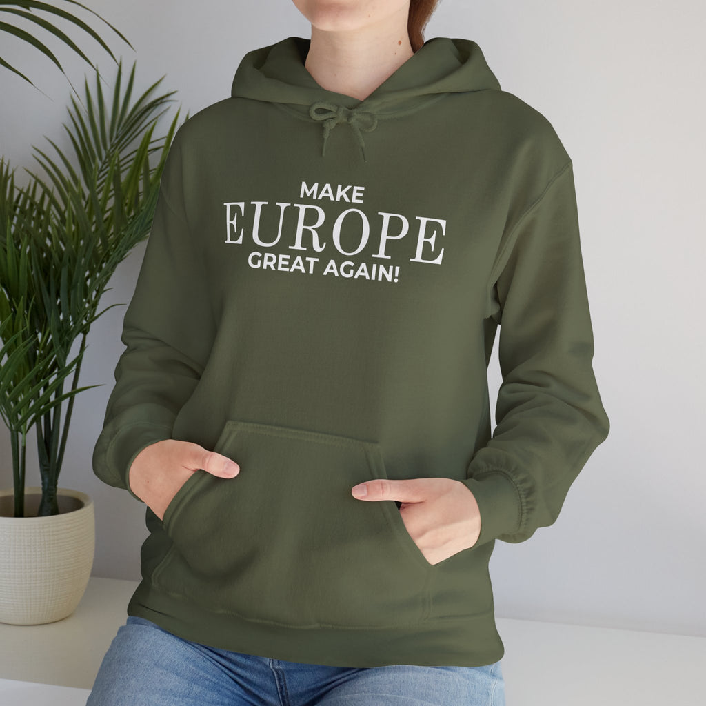 Make Europe Great Again Cozy Unisex Hoodie for Everyday Comfort, Casual Streetwear, Birthday Gift, Holiday Layers, Stylish Loungewear - Mega Movement
