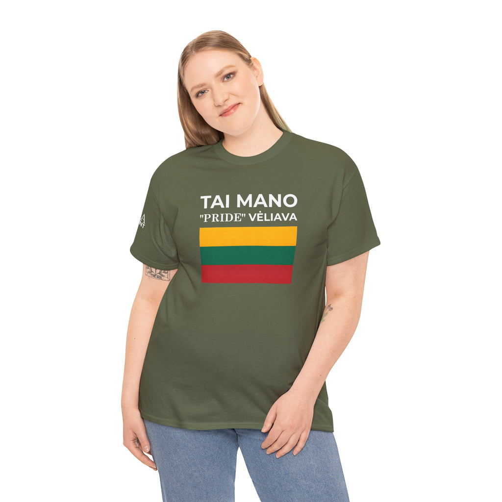 Tai Mano Pride Tee ( Small Print ) — Lithuanian Flag Graphic T-Shirt