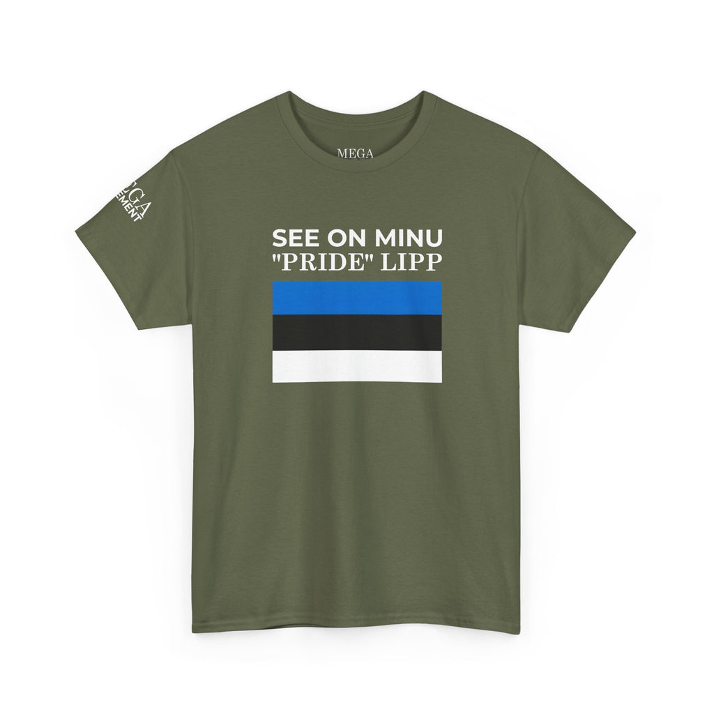 See On Minu 'Pride' Lipp T‑Shirt ( Small Print ) — Blue White Stripe Pride Tee