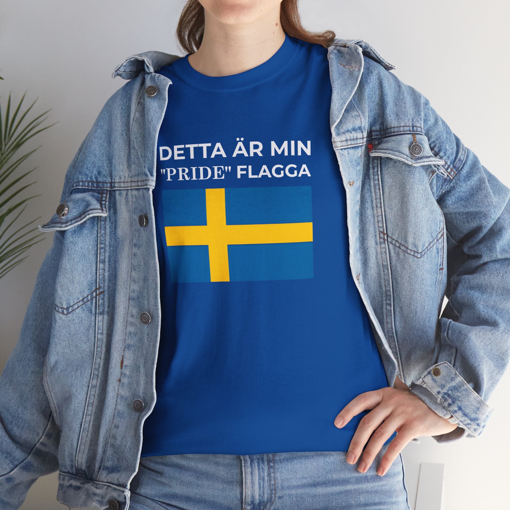 Sweden Pride T-Shirt ( Small Print ) — "Detta är min Pride-flagga" Tee