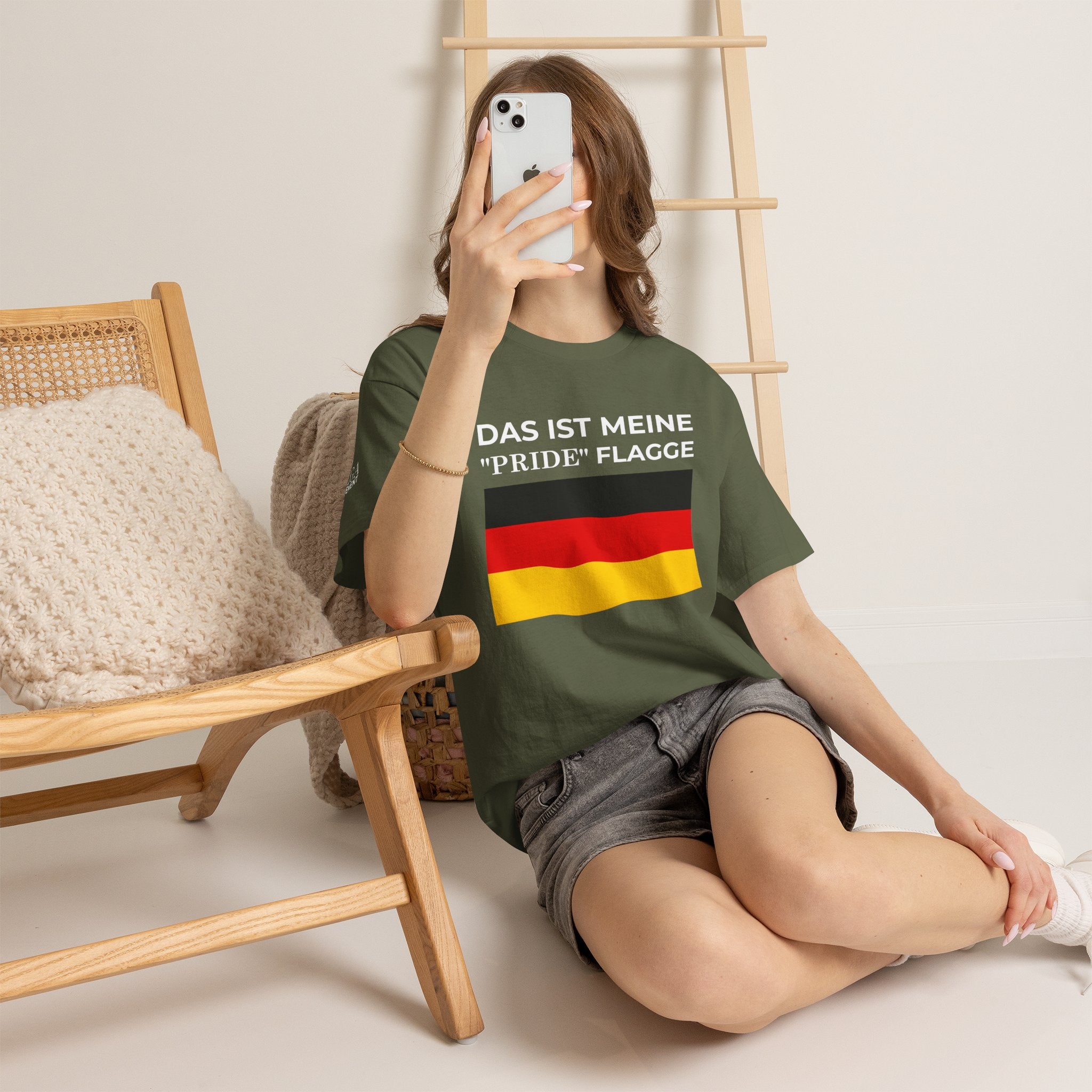 German Flag Tee ( Small Print ) — "Das ist meine 'Pride' Flagge" Graphic T-Shirt