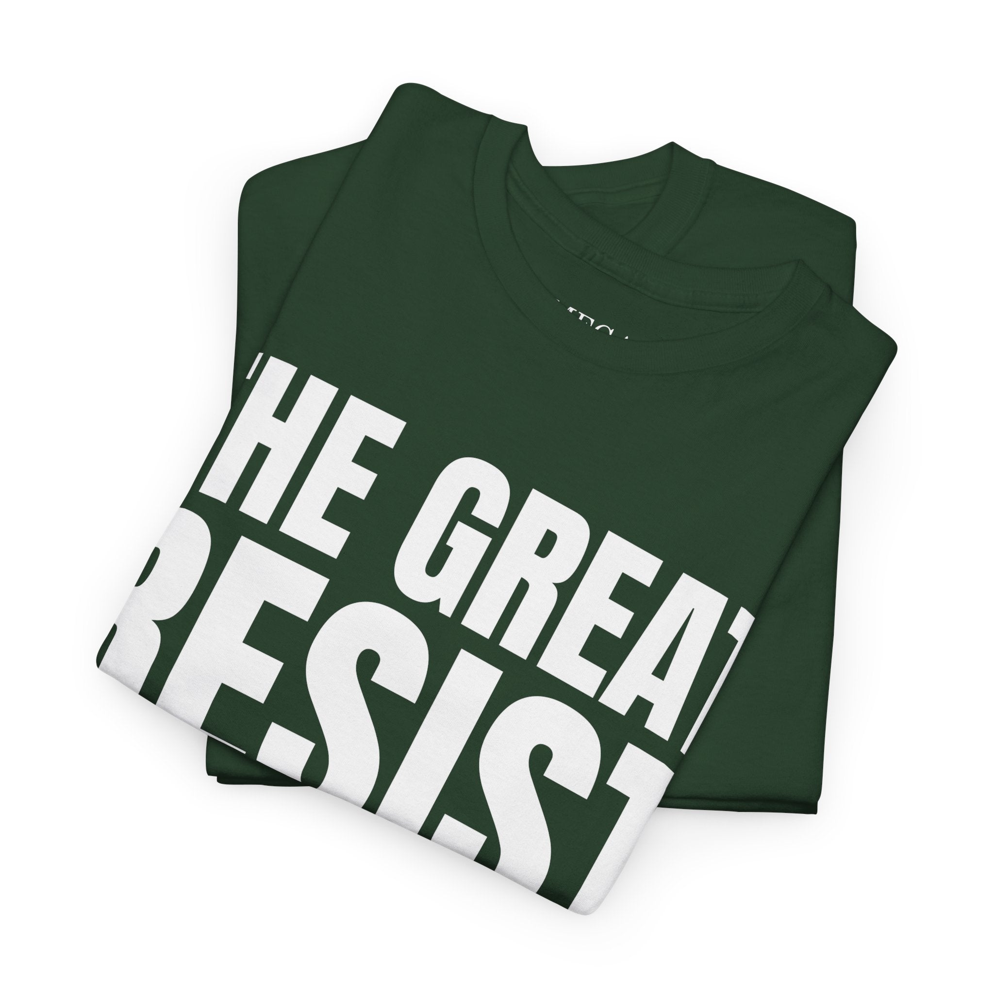 The Great Resist Casual Unisex Heavy Cotton Tee – Stand Against the W.E.F. Agenda - Mega Movement