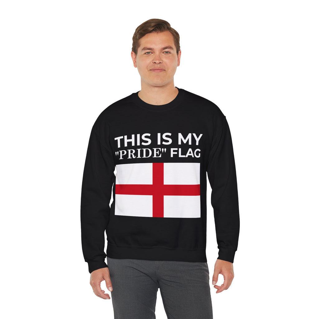 English Pride Flag Sweatshirt, Unisex Crewneck Sweatshirt, Statement Clothing - Mega Movement