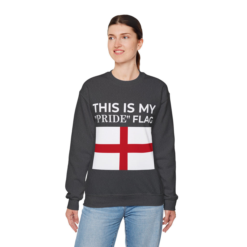 English Pride Flag Sweatshirt, Unisex Crewneck Sweatshirt, Statement Clothing - Mega Movement