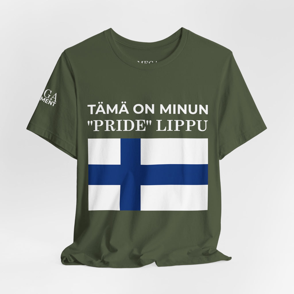 Finland Pride Flag Tee, Unisex Jersey T-Shirt for Patriot Pride, Finnish Pride Apparel, Comfortable Casual Wear, Statement Clothing - Mega Movement