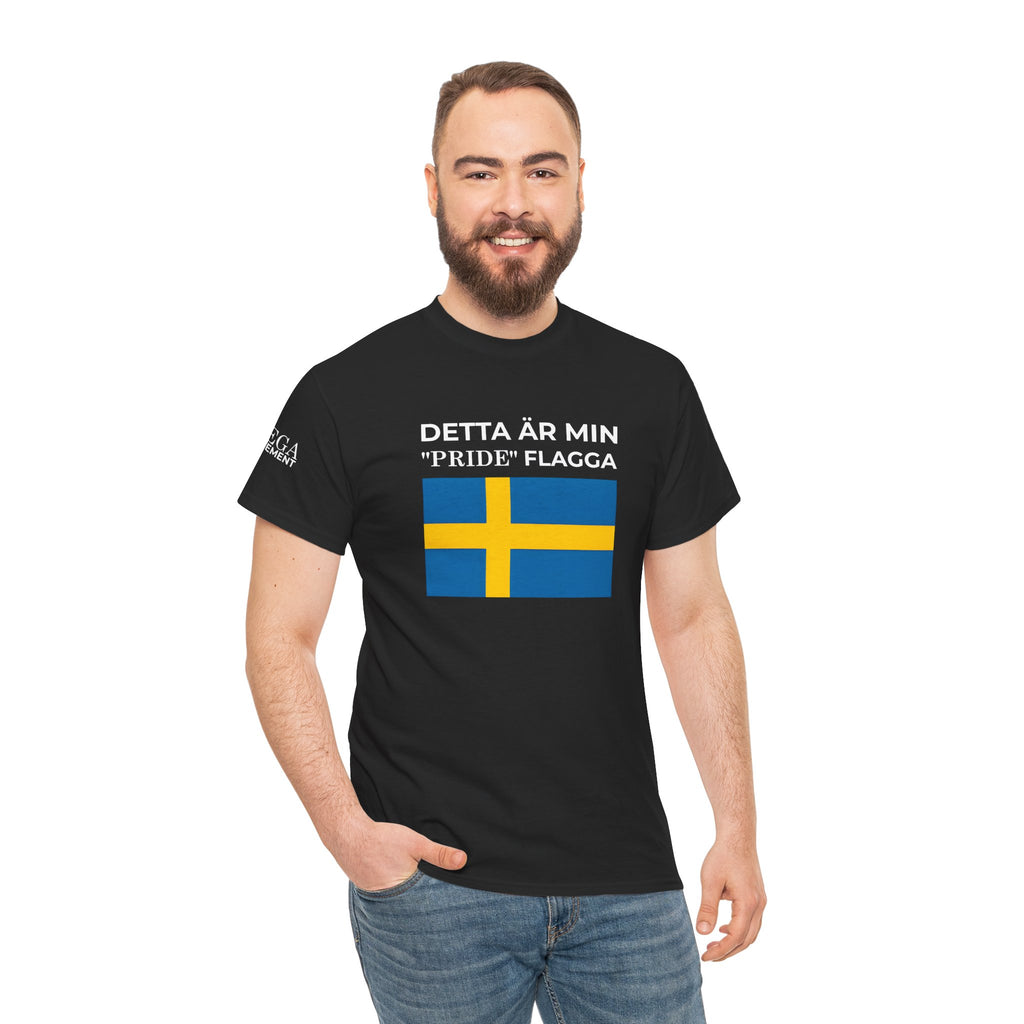 Sweden Pride T-Shirt ( Small Print ) — "Detta är min Pride-flagga" Tee