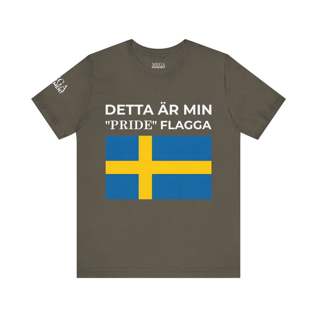Swedish Flag Unisex Jersey Tee, Casual T-Shirt, Gifts for Sweden Lovers, Summer Style, Travel Apparel, National Day Wear - Mega Movement