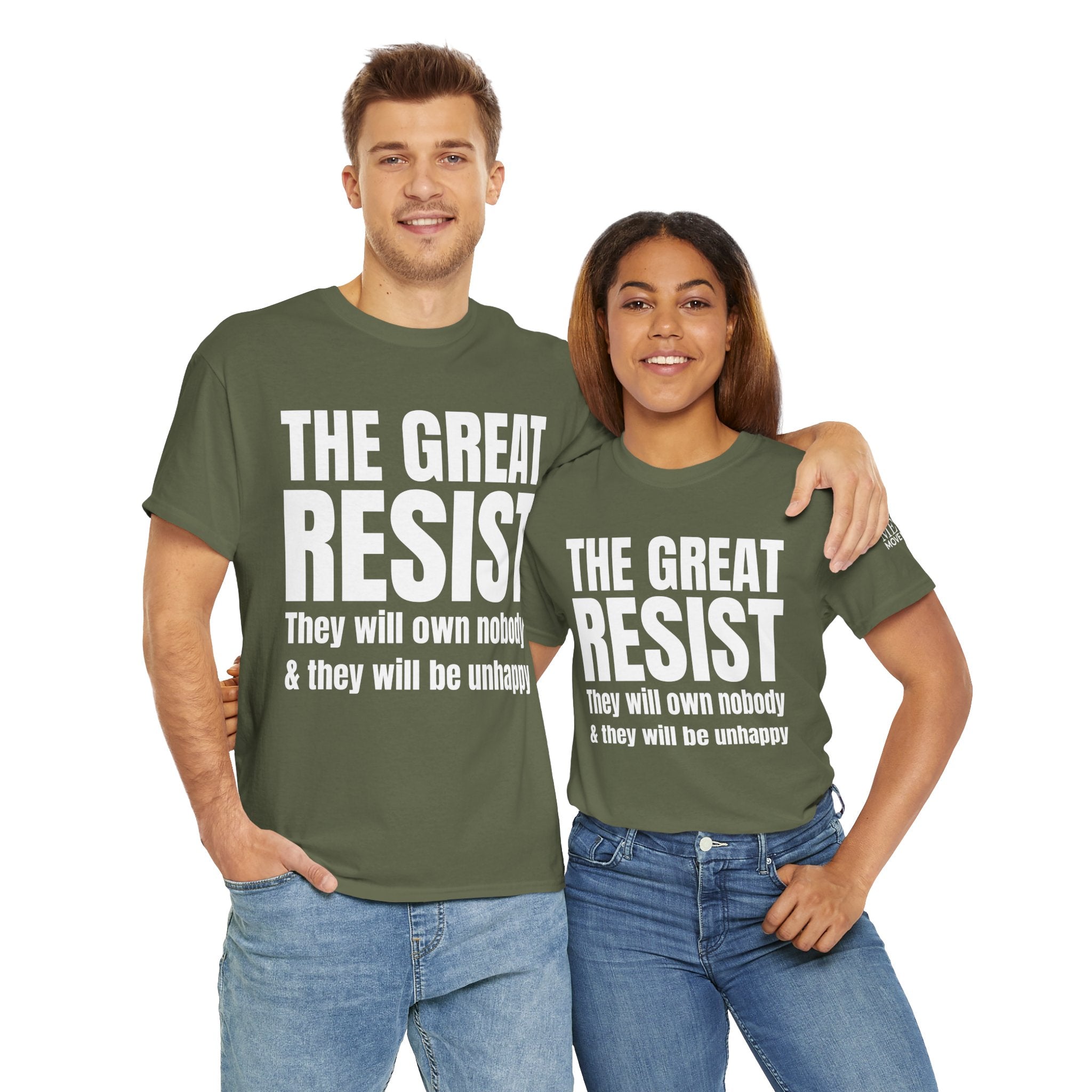 The Great Resist Casual Unisex Heavy Cotton Tee – Stand Against the W.E.F. Agenda - Mega Movement